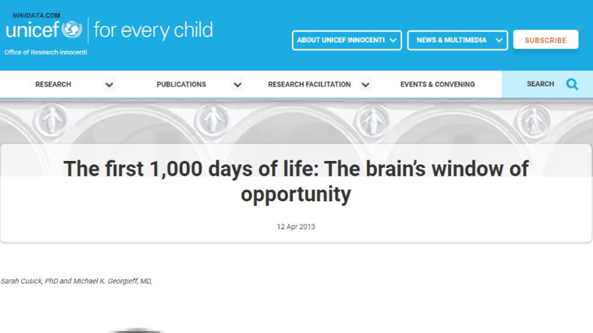 ninidata.com | فرصت مغز در هزار روز اول زندگی